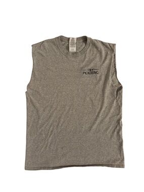 Grey Sleeveless Tee with 'City of Pickering' Logo